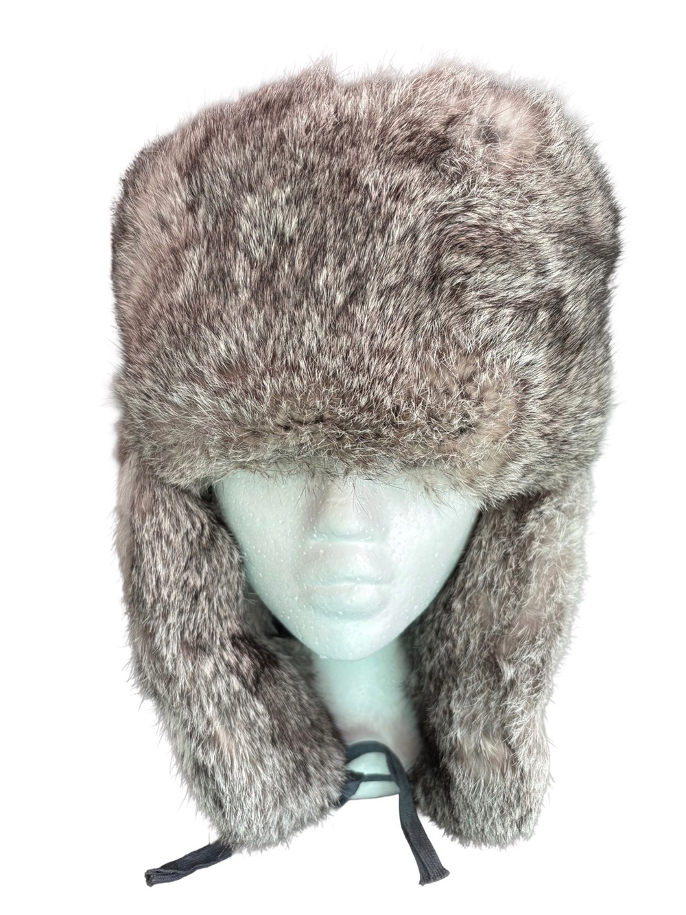 Authentic Premium Genuine Rabbit Fur Ushanka / Trapper Hat
